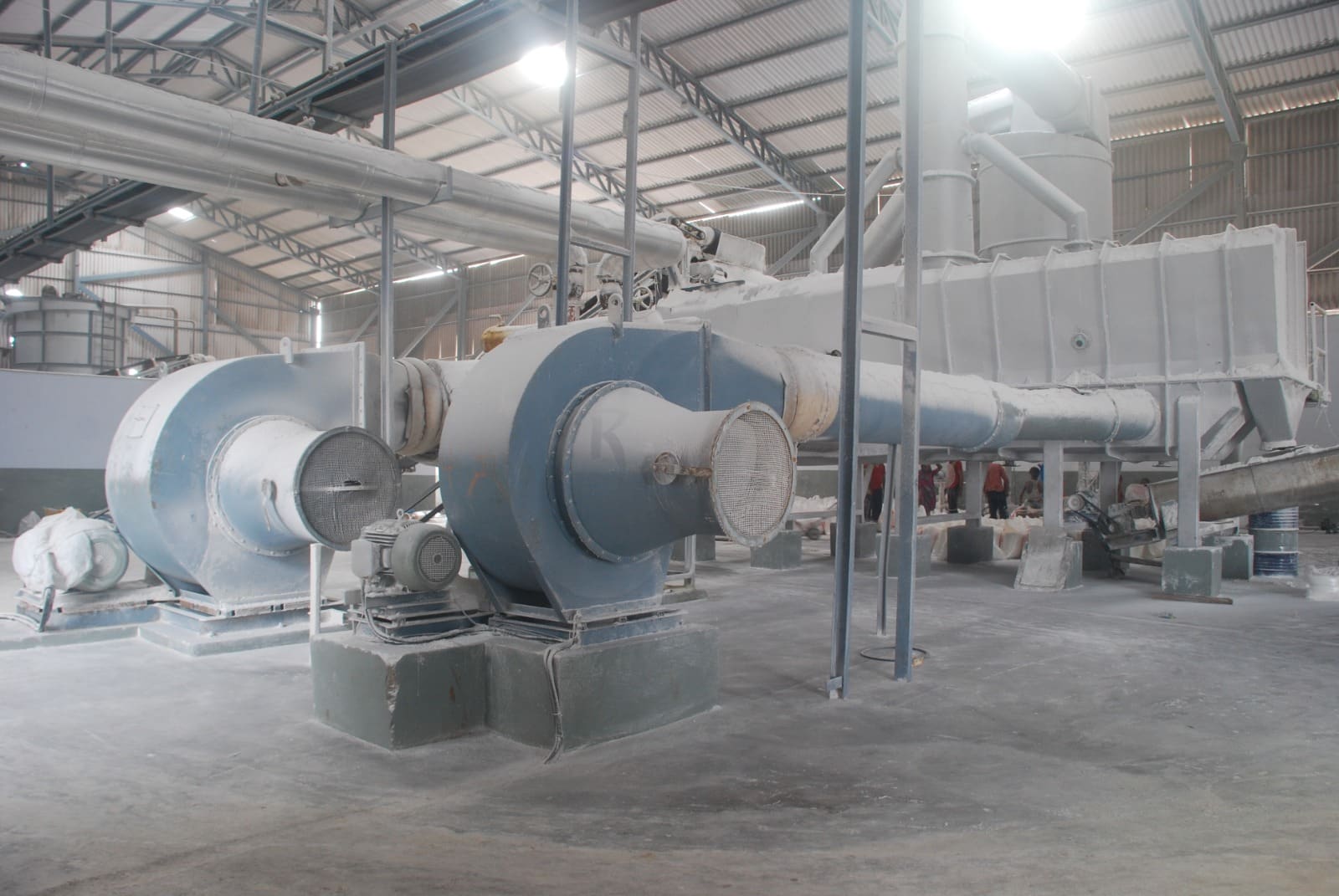 Blower and dust collection systems, processing plant